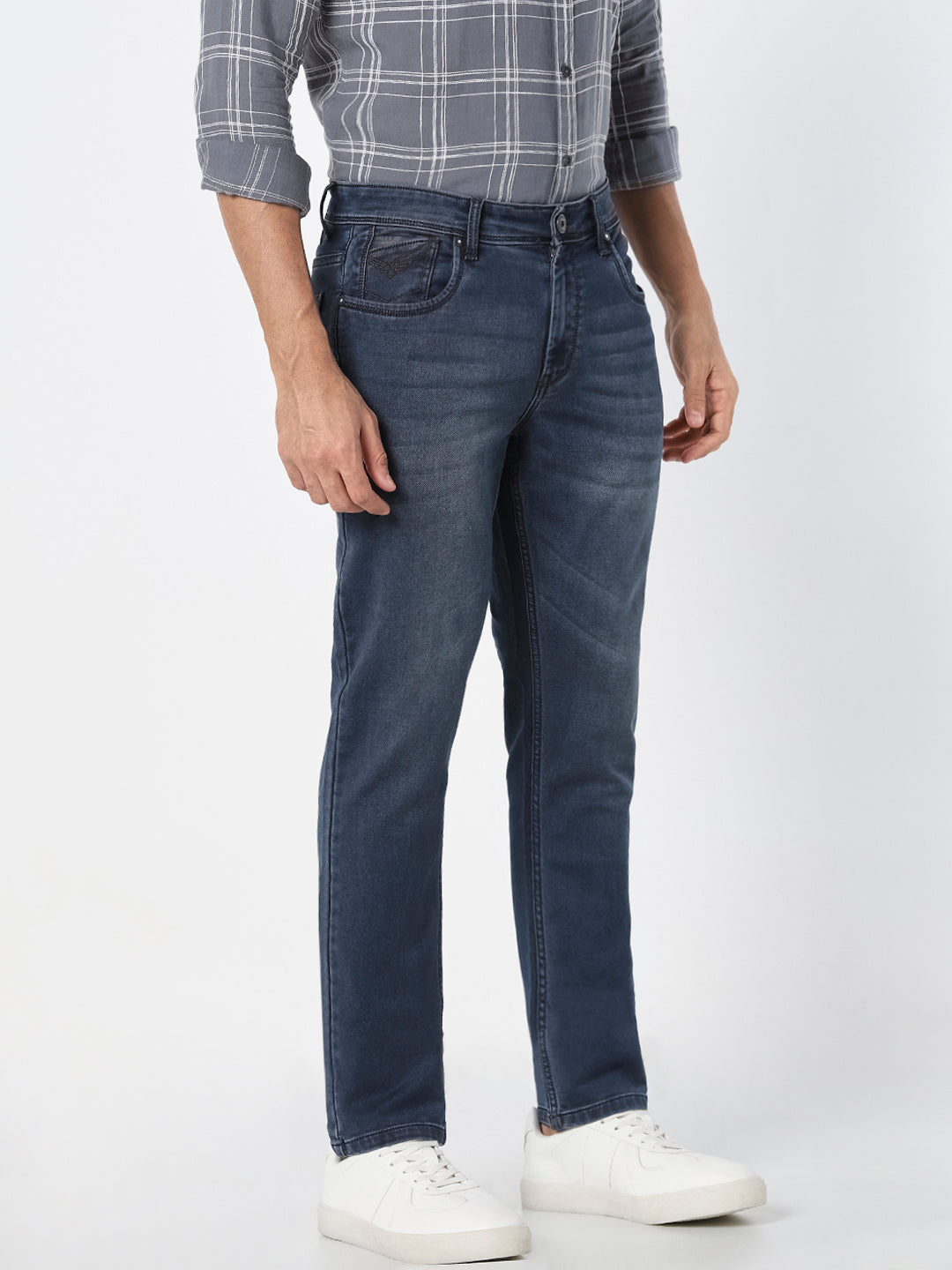 Men’s Mid Indigo Slim Straight Fit  Jeans