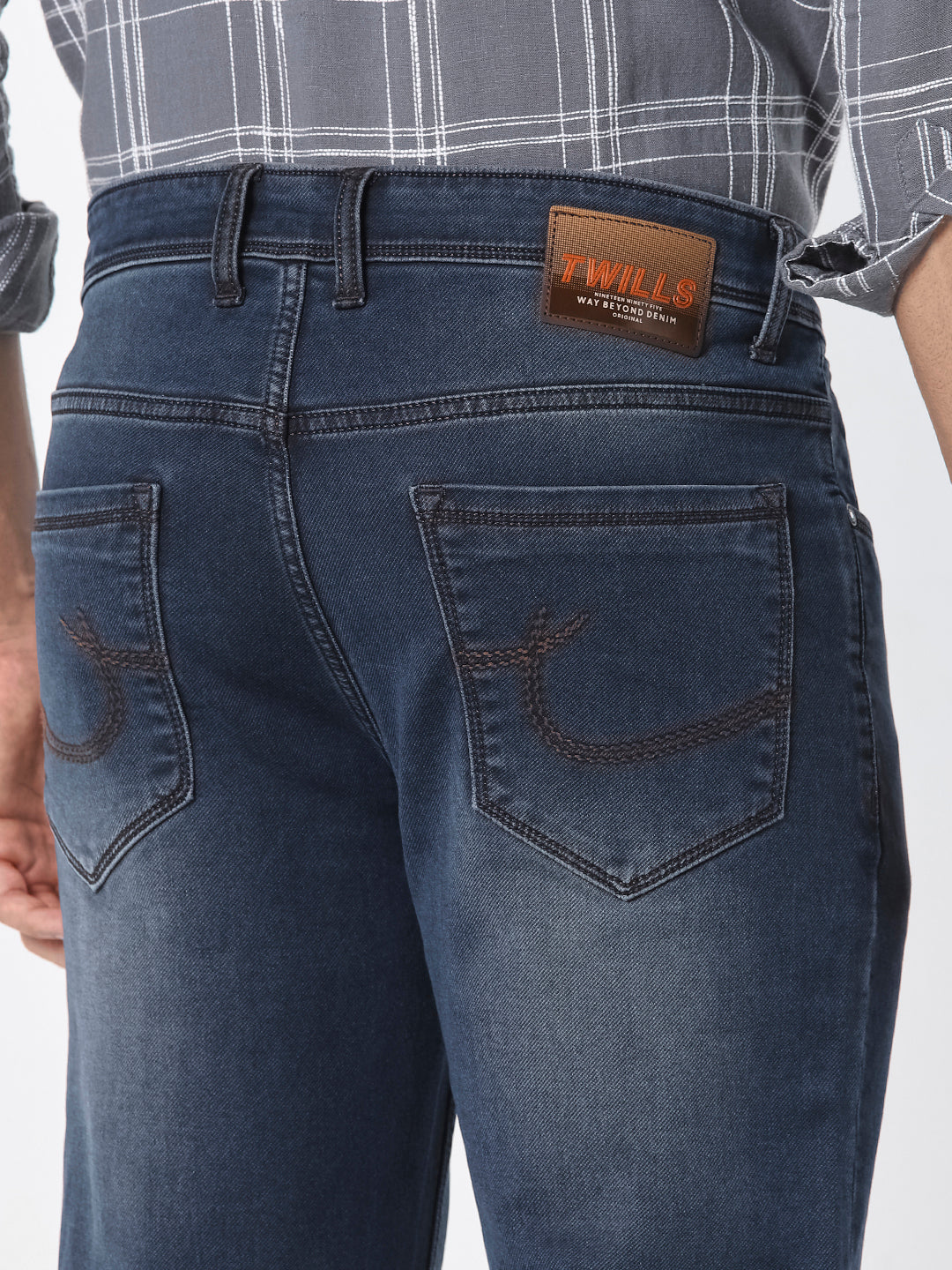 Men’s Mid Indigo Slim Straight Fit  Jeans