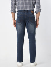 Men’s Mid Indigo Slim Straight Fit  Jeans