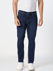 Mid Indigo Slim Straight Fit  Jeans