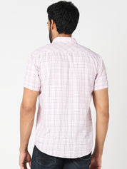 Pink Checked Casual Shirt