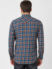 Mens Blue Attached T-shirt Shirt