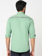Mint Green Printed Casual Shirt
