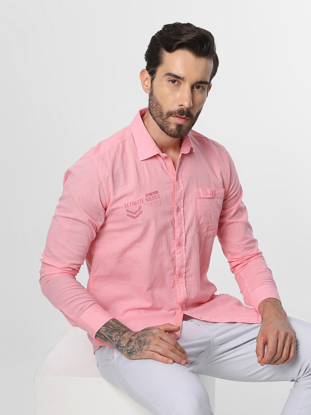 Light Pink Dobby Shirt