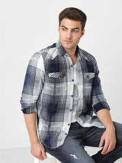Mens Checked Washed Shirt