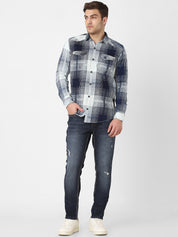 Mens Checked Washed Shirt