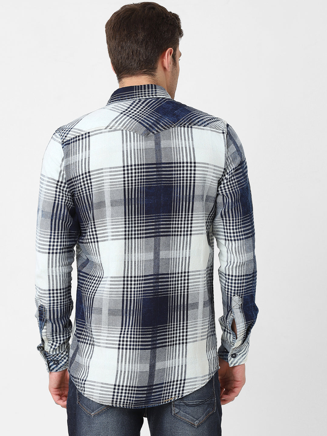Mens Checked Washed Shirt