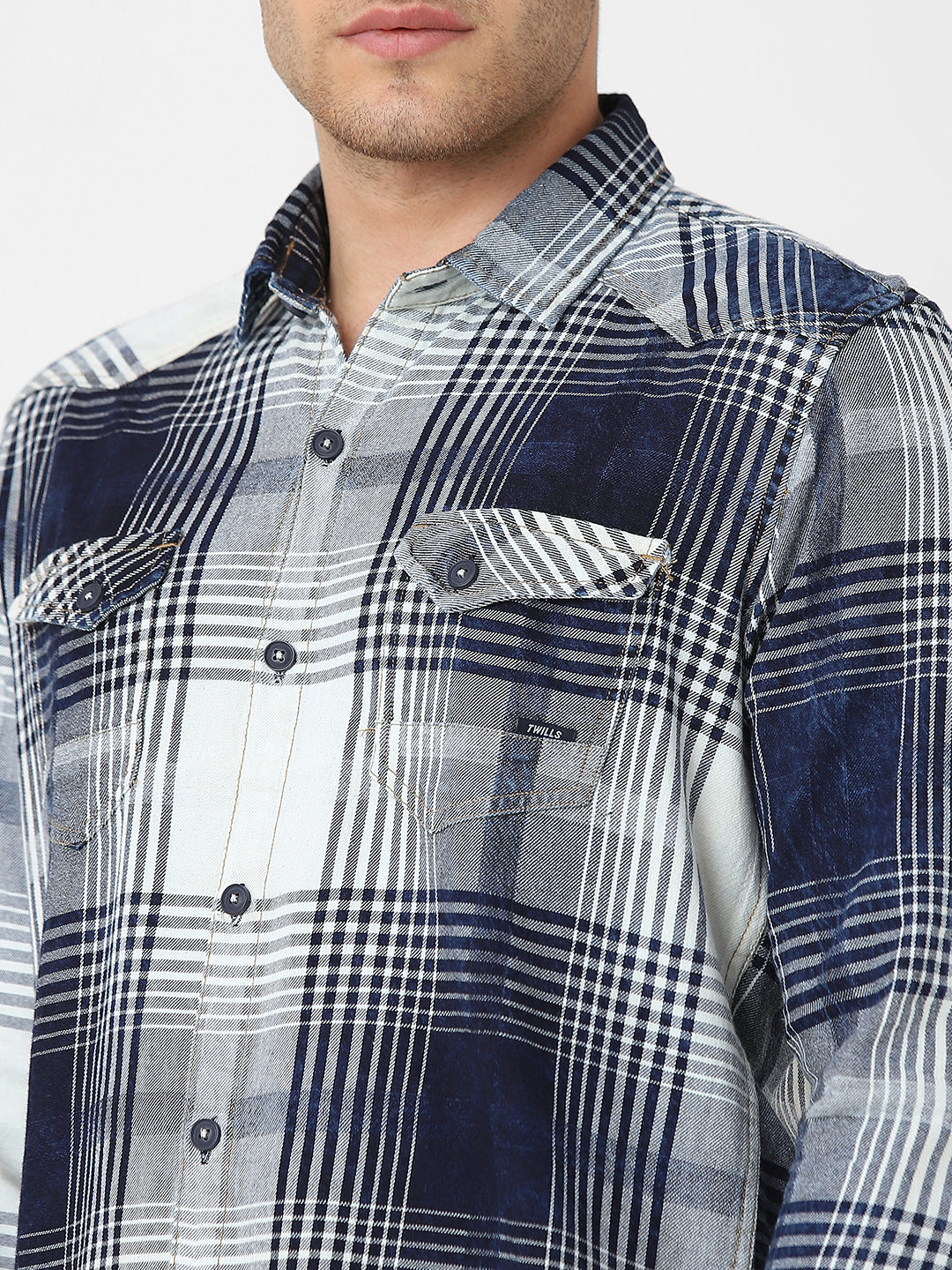 Mens Checked Washed Shirt