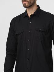 Mens Black Casual Shirt