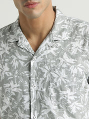 Light Grey Abstract Printed Shirt
