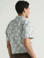 Light Grey Abstract Printed Shirt