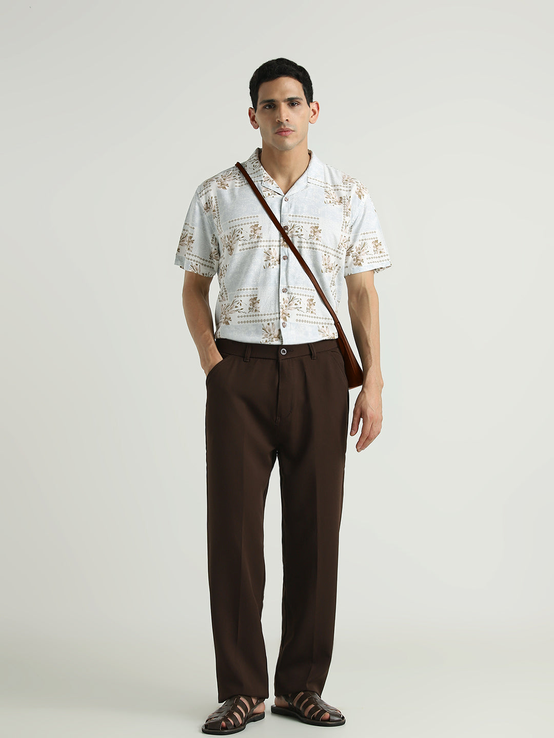 Light Blue Floral Printed Resort Shirt