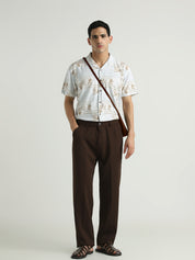 Light Blue Floral Printed Resort Shirt