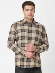 Mens Olive Plaid Shirt