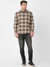 Mens Olive Plaid Shirt