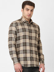 Mens Olive Plaid Shirt