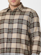 Mens Olive Plaid Shirt