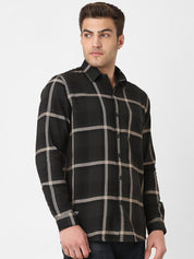 Mens Dark Olive Plaid Shirt