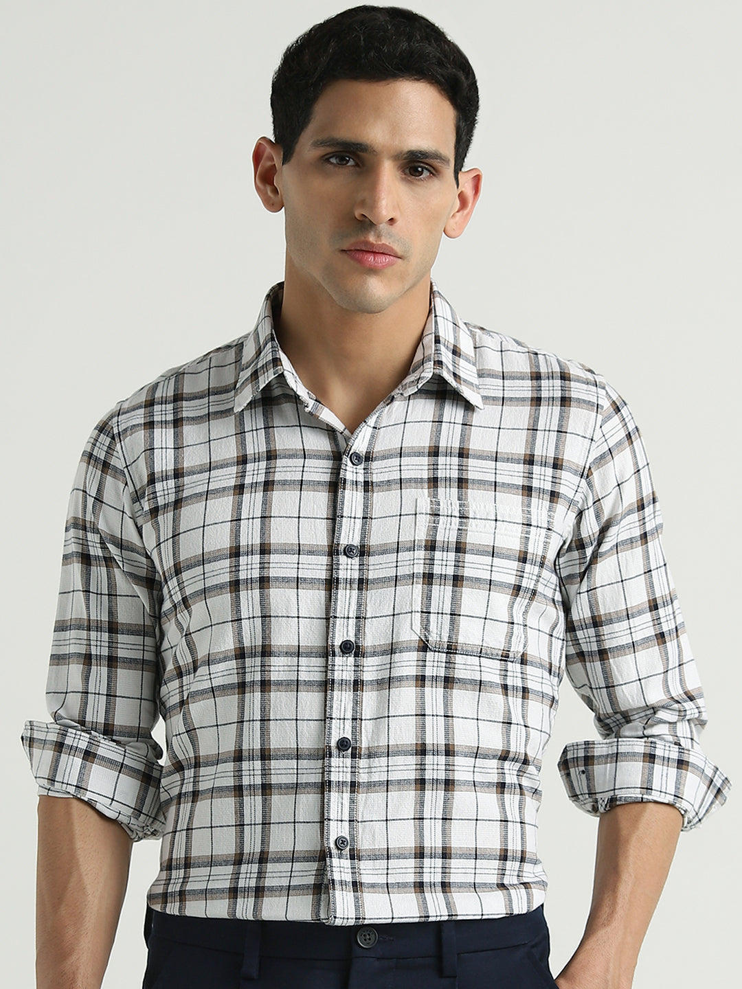 Mens Checked Casual Shirt
