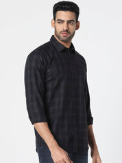 Black & Grey Casual Check Shirt