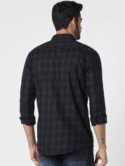 Black & Grey Casual Check Shirt