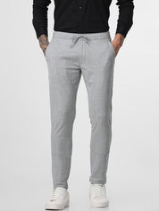 Grey Elastic Solid Chino