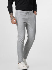 Grey Elastic Solid Chino