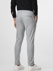 Grey Elastic Solid Chino