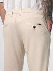 Mens Ankle Legth cream trouser