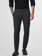 Dark Grey Checked Trouser