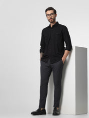 Dark Grey Checked Trouser