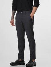Dark Grey Checked Trouser