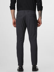 Dark Grey Checked Trouser