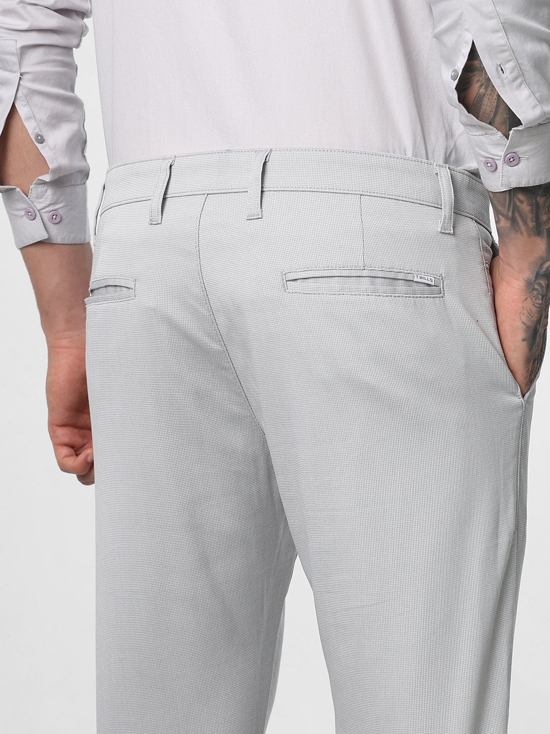 Light Grey Structured Trouser