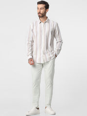Sage Green Solid Ankle Length Trouser