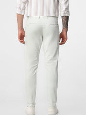 Sage Green Solid Ankle Length Trouser