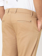 Men’s Khaki Solid Slim Fit Chino