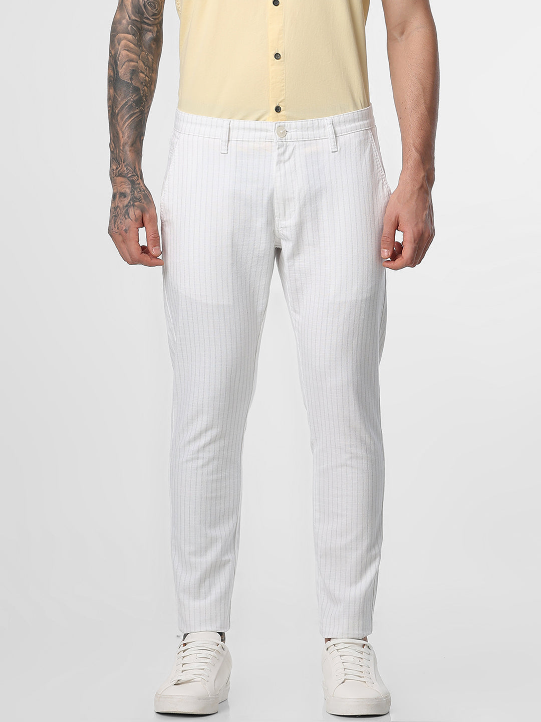 White Striped Trouser