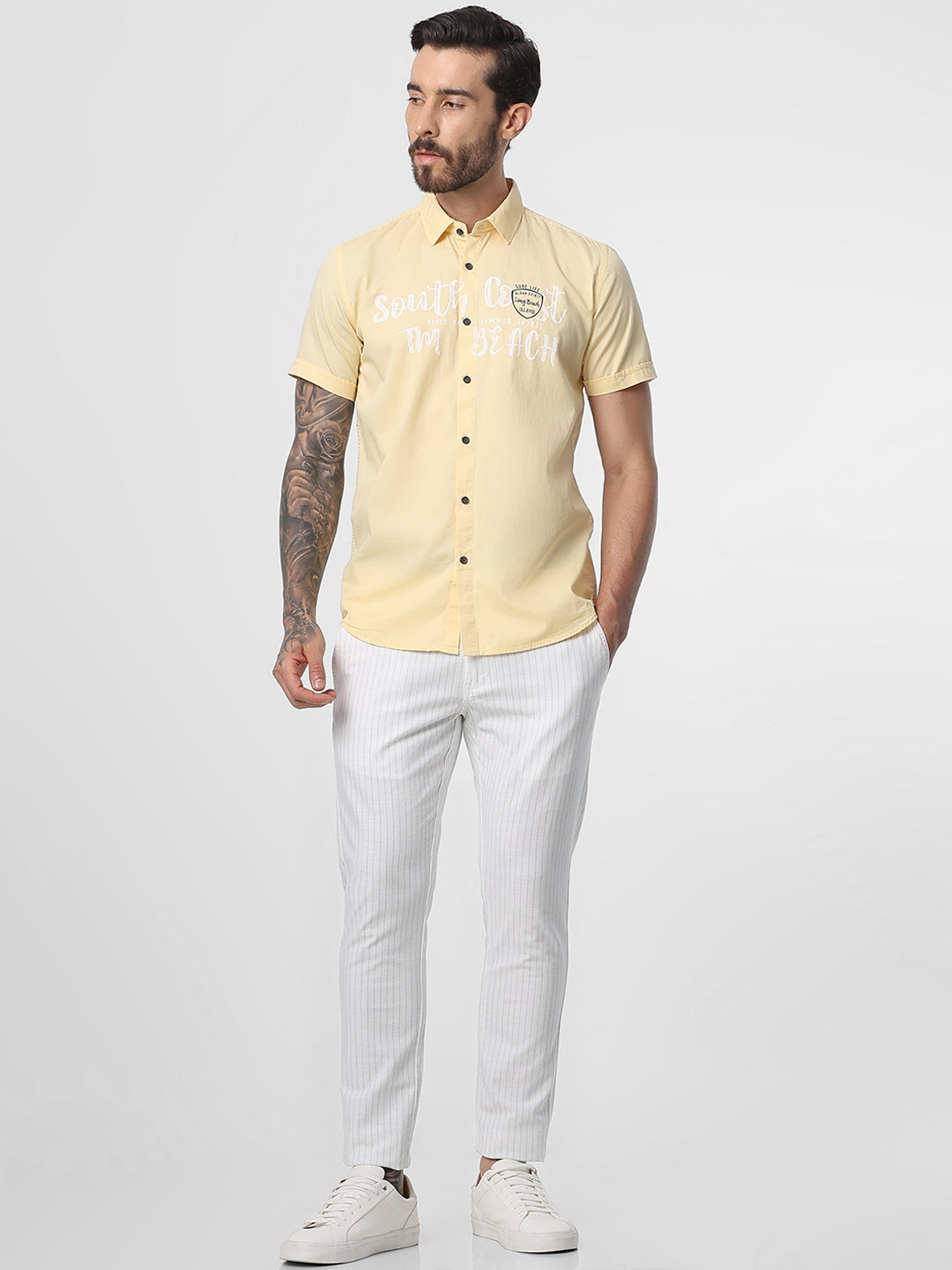 White Striped Trouser