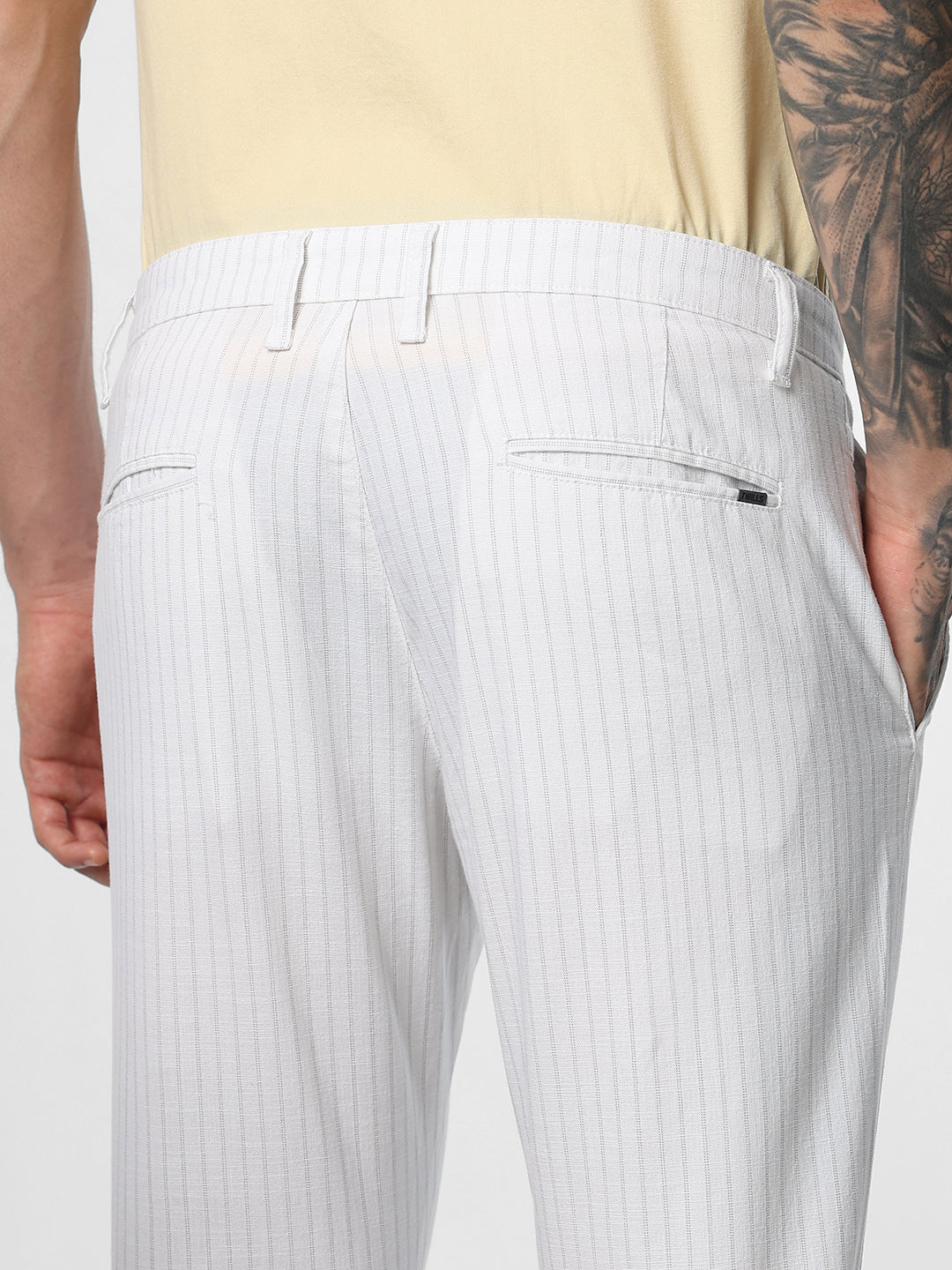 White Striped Trouser