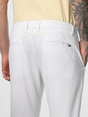 White Striped Trouser
