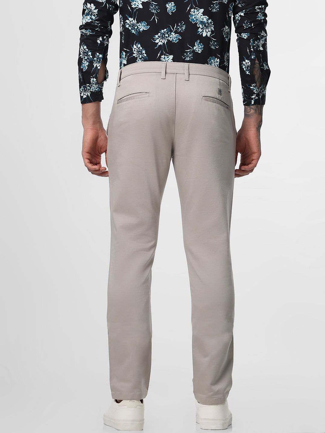 Fawn Solid Comfort Trouser