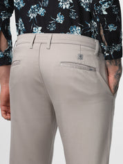 Fawn Solid Comfort Trouser
