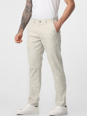 Light Cream Structured Trouser