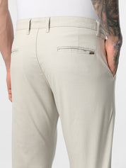 Light Cream Structured Trouser