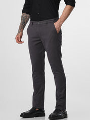Dark Grey Structured Trouser
