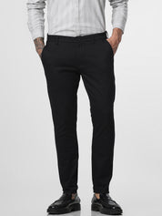Black Printed Ankle Length Trouser