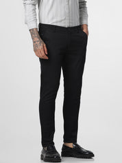 Black Printed Ankle Length Trouser