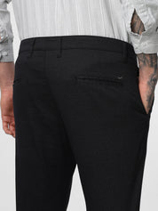Black Printed Ankle Length Trouser