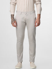 Light Grey Printed Ankle Length Trouser